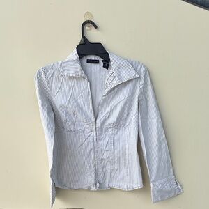 Striped White Women's Jacket